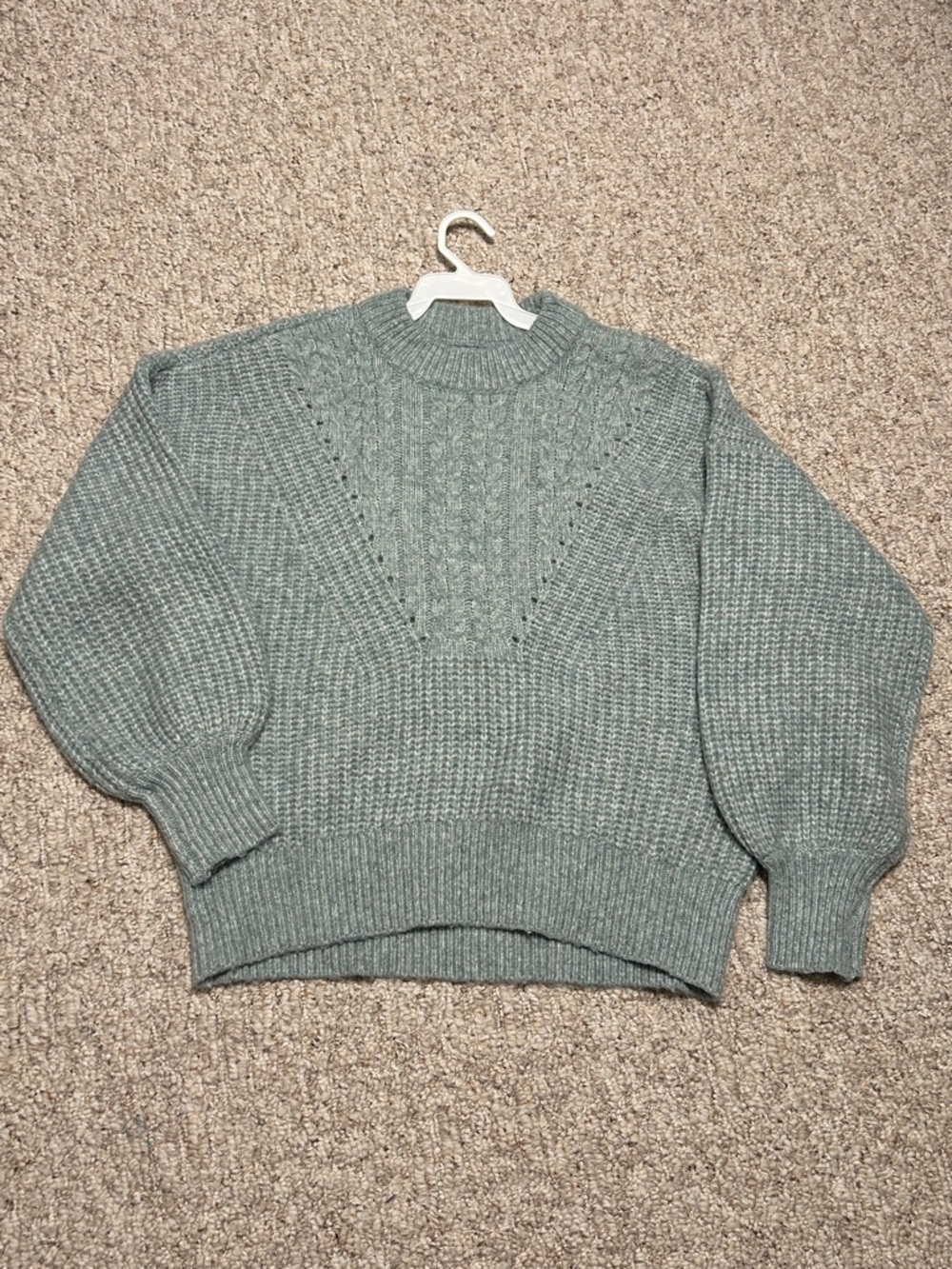 Sonoma Blue/Gray Cable‑Knit Sweater – Women’s Large, Excellent Condition